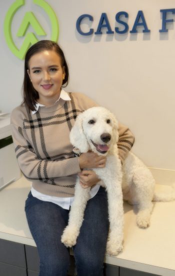 Olivia with dog